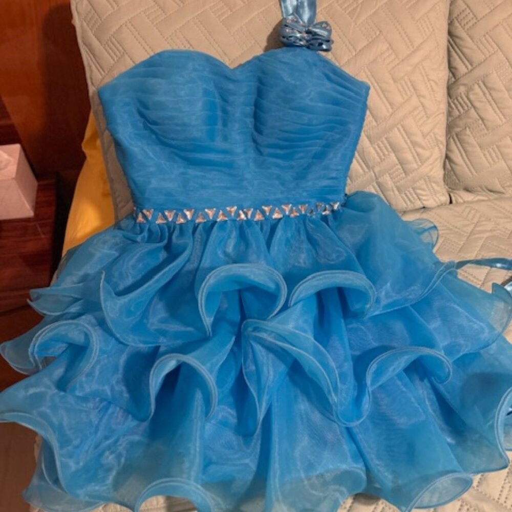 Charming Blue ruffle dress